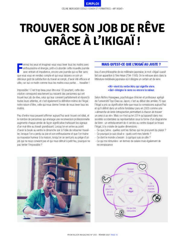 article GTE My ikigaï Genève Céline Mercader Cools